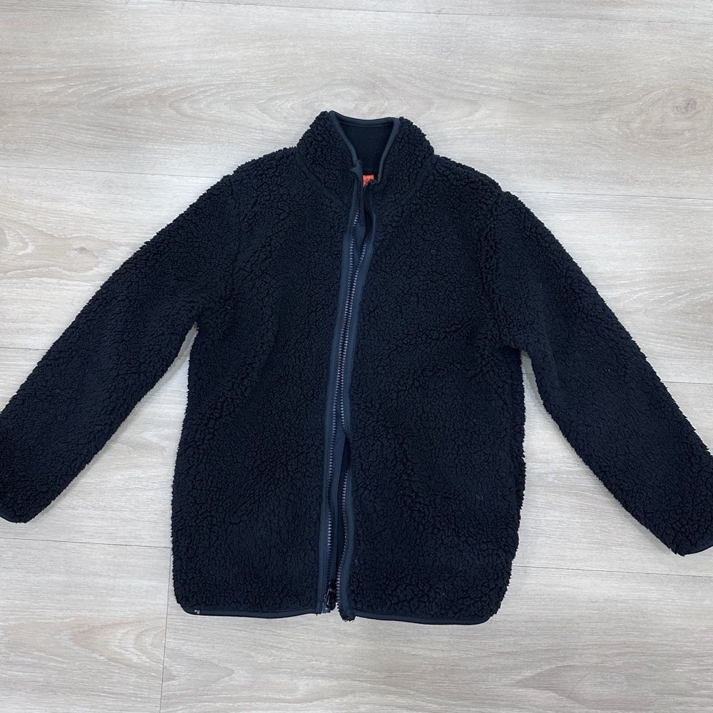 Joe Fresh Sherpa Jacket, Boys, Medium, Size 7-8, Charcoal Gray